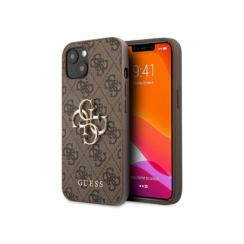 iPhone 13 ovitek Guess MetalBig - rjava